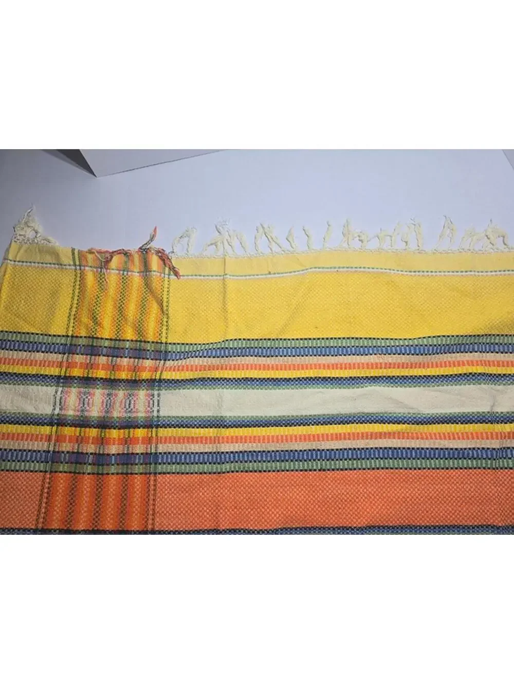Vintage: Handmade Woven: Mexico: 4' Square: Tapestry
